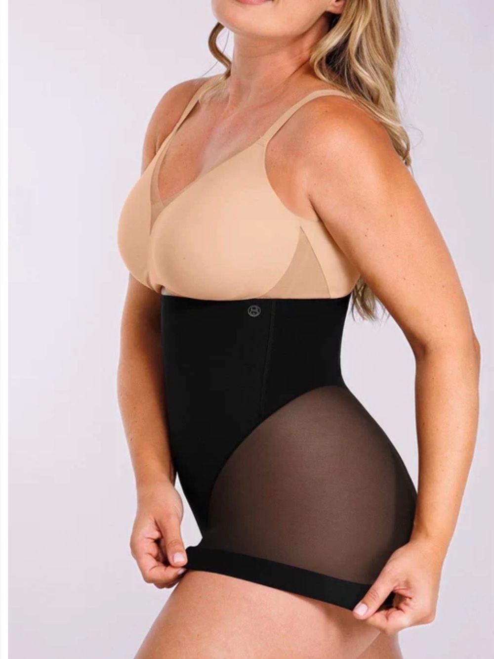 Seamless High-Waist Shaping Short - Nude & Black